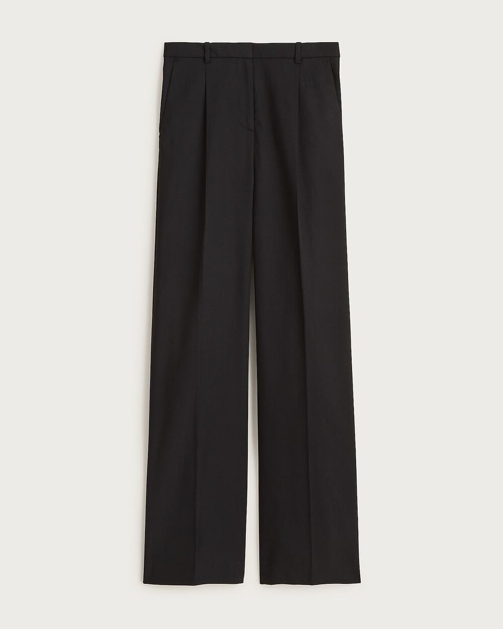 J.Crew Essential wide-leg pant in Italian studio wool blend Black 12